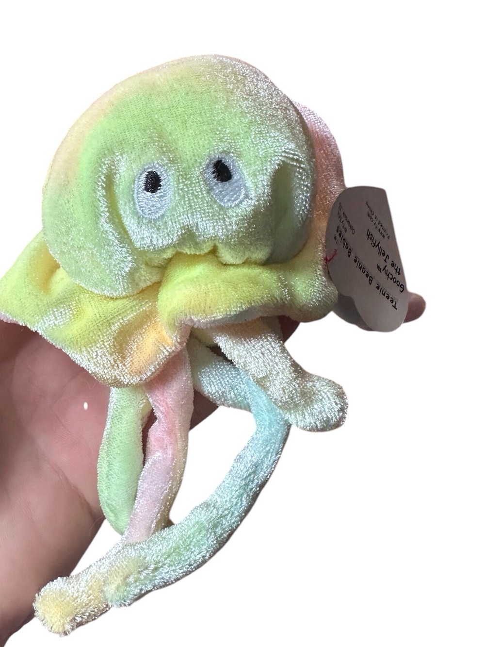 Ty Multicolor Pastel Jellyfish Plush - Yellow Green Pink Blue